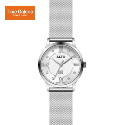 Alto ALT-EG03-SL-WE Analog White Dial Stainless Steel Women Watch 